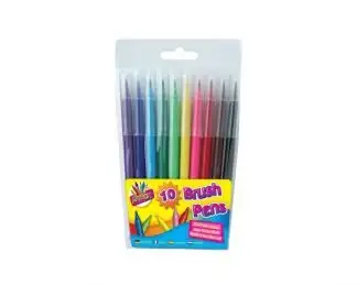 10 Quality Brush Fibre Pens
