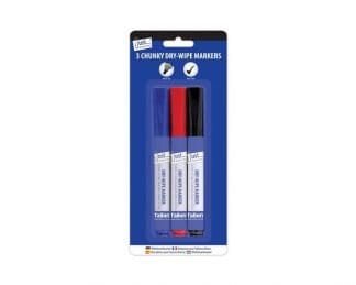 3 Chunky Dry Wipe Board Markers