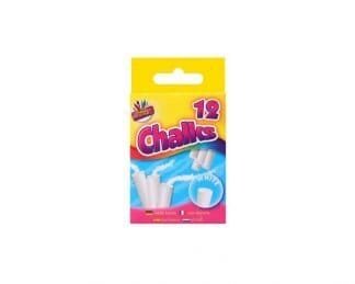 12 White Chalks In Hanging Box