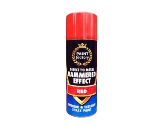 Hammer Effect Spray Paint Red 400Ml