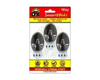 Saao Removable Hook Chrome X 3Pc
