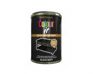 Black Matt Tinned Paint 300Ml