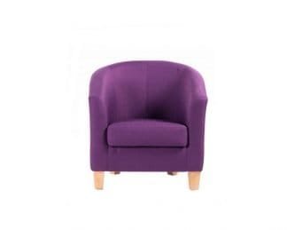 Ascot Single Sofa Tub Chair - Purple