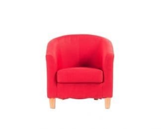 Ascot Single Sofa Tub Chair - Red