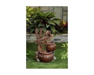 Rustic Windmill Cascading Fountain