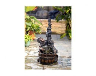 Boy at Hand Pump Fountain