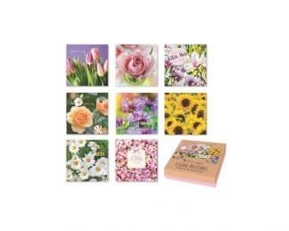 8Floral Note Cards In Keepsake Box