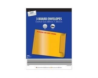 3 Board Envelopes 265Mm X 350Mm