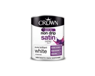 Crown Non Drip Satin Pure Brilliant White 750Ml