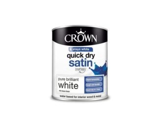 Crown Quick Dry Satin Pure Brilliant White 750Ml