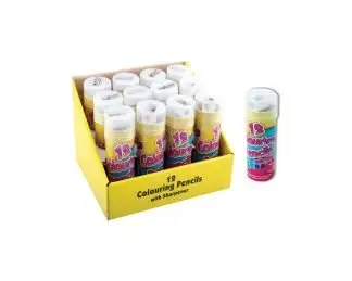 12 Half Size Colouring Pencils And Sharpener