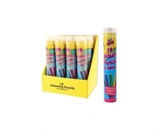 12 Full Size Colouring Pencils And Sharpener