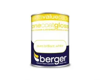 Berger One Coat Gloss Brilliant White 1.25L