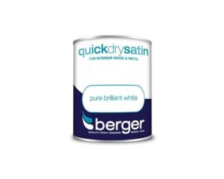 Berger Quick Dry Satin Brilliant White 750Ml