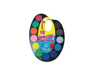 12 Jumbo Paints On Palette