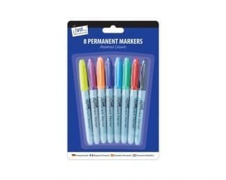 8 Multicoloured Permanent Markers