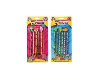 6 Novelty Eraser Top Pencils