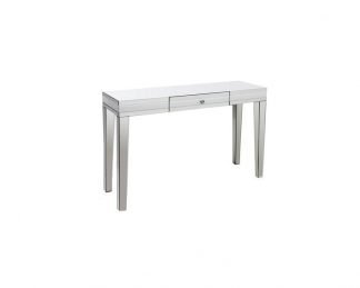 1 Drawer White Glass Console