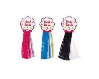 Hair Bands 4Pk Stretch Cols