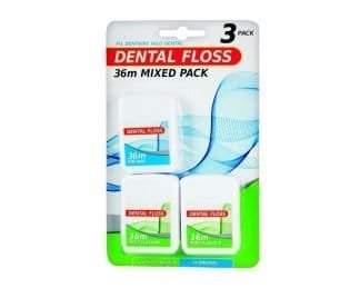 Dental Floss Boxes 36M 3Pk