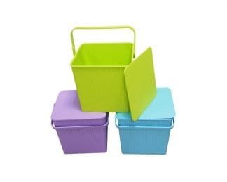 Bucket Plas W/Lid 27X25.5X26Cm