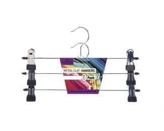 Metal Clip Hangers Chrome 3Pk