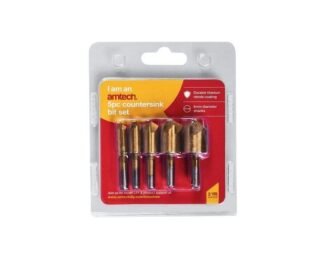 5Pc Titanium Coated Countersink Bit Set