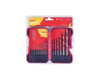 15Pc Hss Drill Bit Set Titanium Nitride Coated