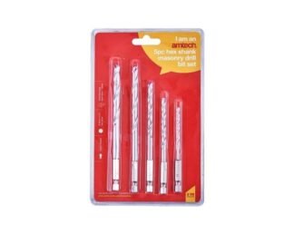 5Pc Hex Shank Masonry Drill Bit Set
