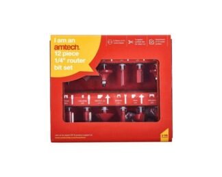12Pc 0.25 Inch Router Bit Set