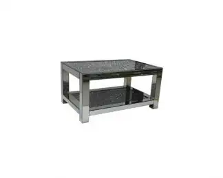 Coffee Table With Shelf Diamond Mirrored