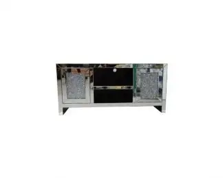 TV UNIT 2 DOORS 1 SHELF DIAMOND MIRRORED - Sideboard