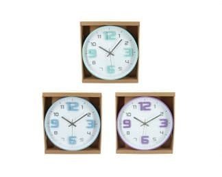 Wall Clock 3 Assorted 30Cm