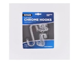 Garden S Hook Mix Chrome 13Pk