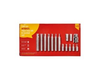 15Pc Hex Bit And Socket Set