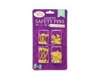 Safety Pins-Ass. Sizes Gold