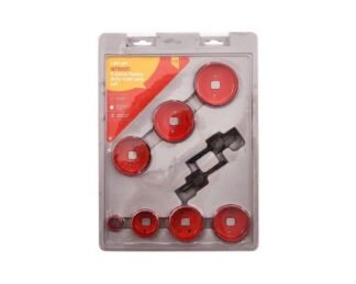 9Pc Heavy Duty Hole Saw Set ?Carbon Steel