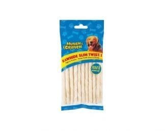 Rawhide Twist Sticks (White)
