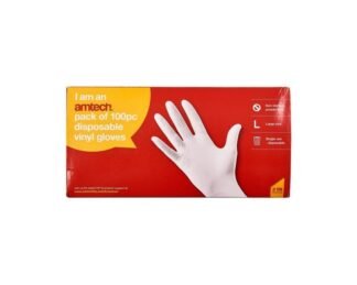 100Pc Disposable Vinyl Gloves L