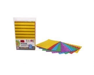 Foam Sheet W/Glit Pattern 10 Sheet