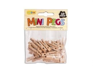 Craft Pegs Mini Plain 40Pcs