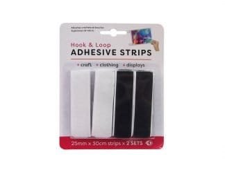 Hook & Loop Adhesive Strip 2Pk
