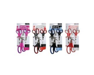 Scissors 3Pk Soft Grip 2-Tone