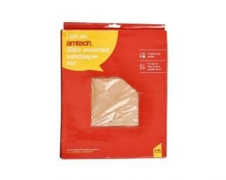 30Pc Assorted Sandpaper Set