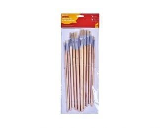 12Pc Flat Tip Art Brush Set ?Xl