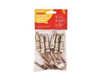 6Pc 8Mm Open Hook Bolts