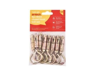 8Pc 6Mm Closed Hook Bolts