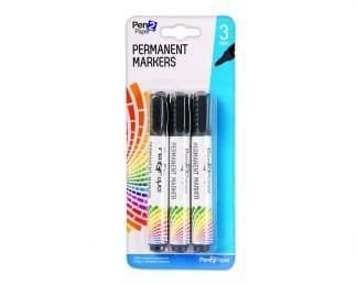 Permanent Markers Black 3Pk