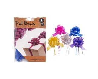 Pull Bows Plain Pp 12Cm 4Pk