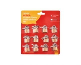 12Pc 20Mm Brass Padlock